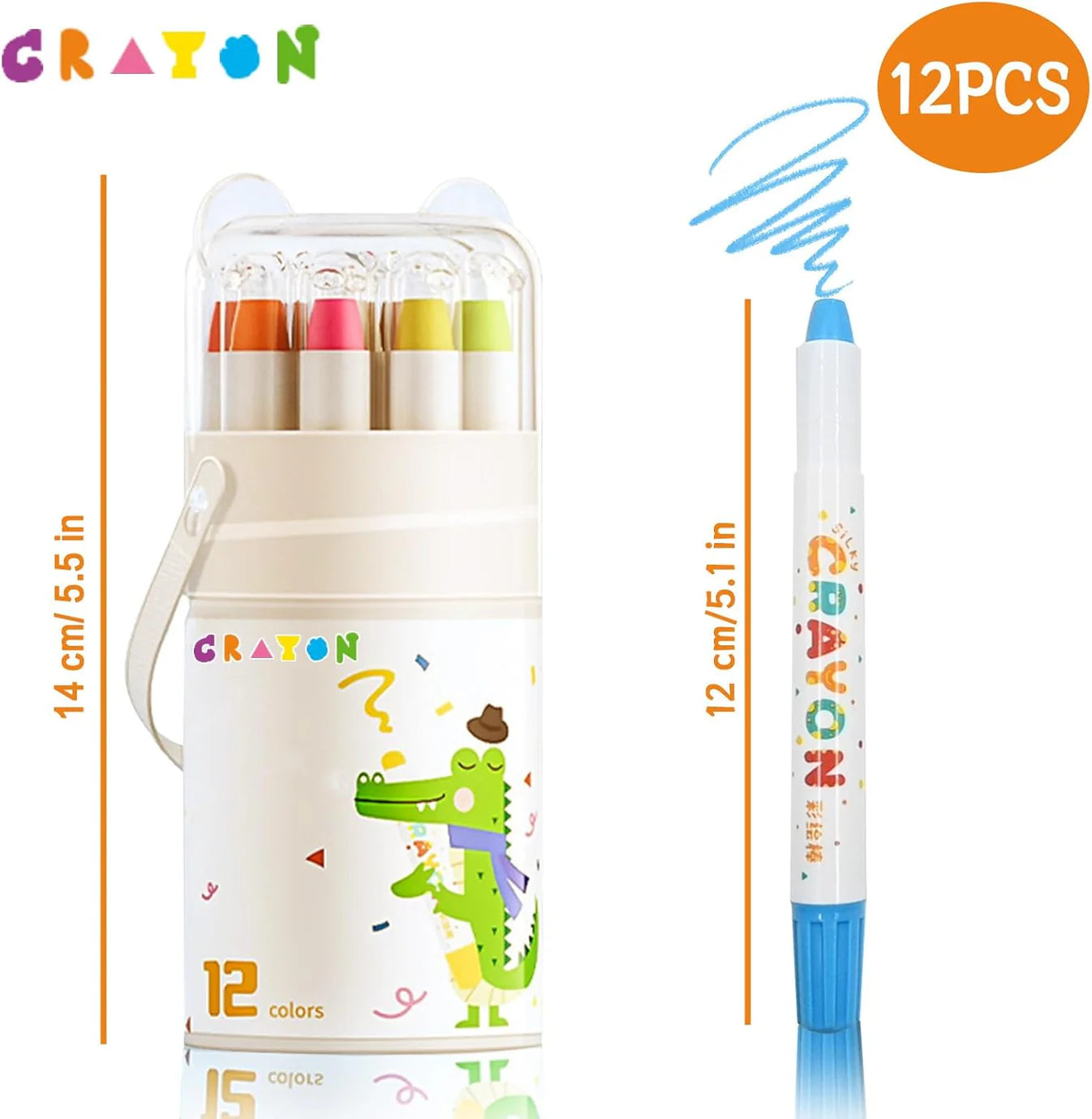 Ultra-Silky Twistable Gel Crayons | 12 color set