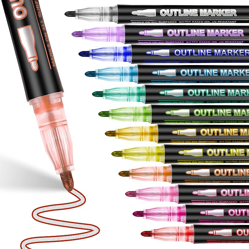 🔥50%OFF - Outline Markers | 12 Color Set