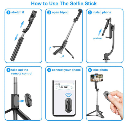 🔥 MagicGrip Pro – Compact 3-in-1 Selfie Stick Tripod with Remote