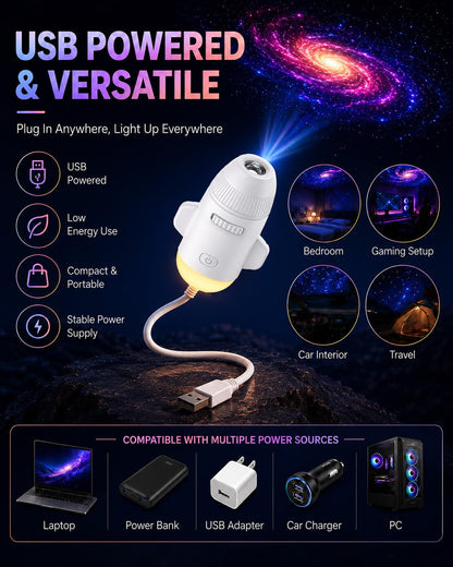 Galaxy Starry Sky Night Light Projector,
