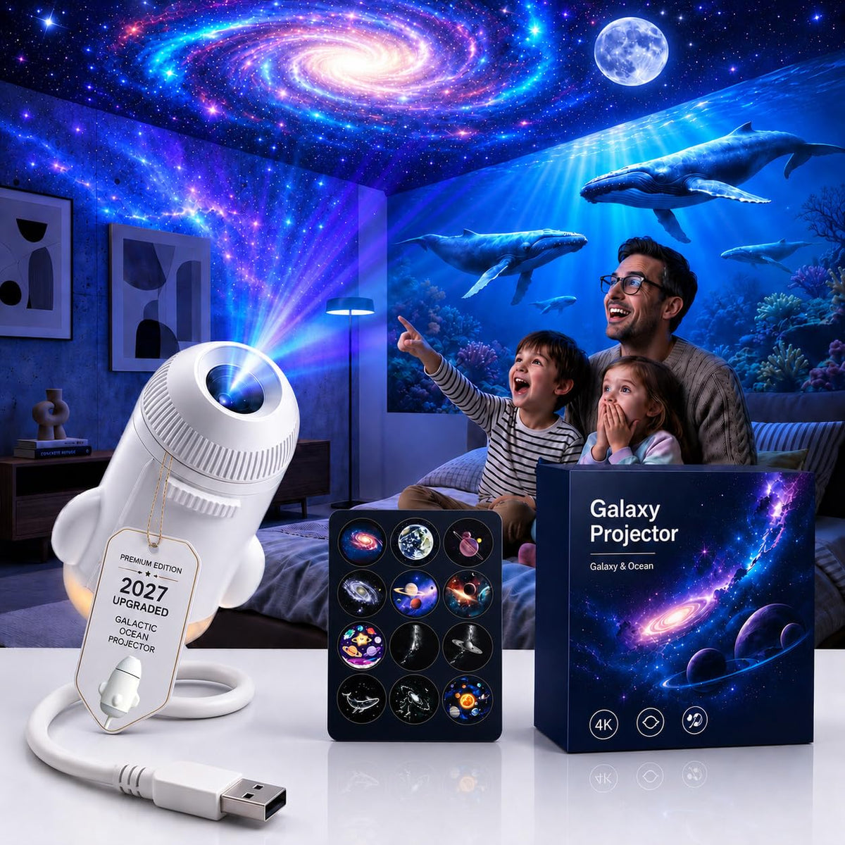 Galaxy Starry Sky Night Light Projector,