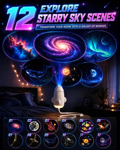 Galaxy Starry Sky Night Light Projector,