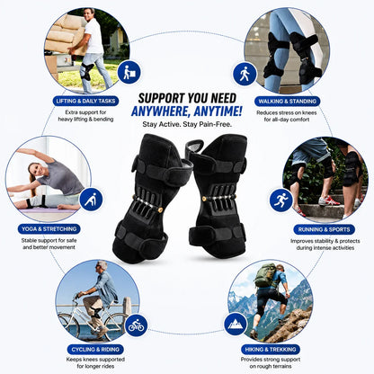Power Knee Support Booster with Spring Force | Pain Relief & Joint Stability