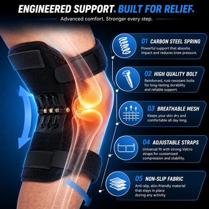 Power Knee Support Booster with Spring Force | Pain Relief & Joint Stability