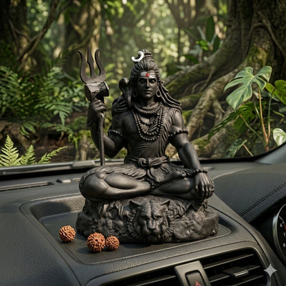 Drive Safely With Bholenath Shiva Idol | Free Panch Mukhi Rudraksha