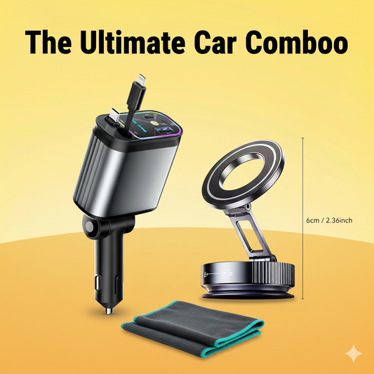 The Ultimate Car Combo | Car Charger | Phone Holder