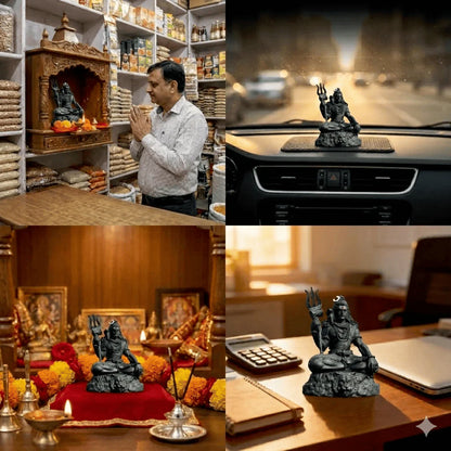 Drive Safely With Bholenath Shiva Idol | Free Panch Mukhi Rudraksha