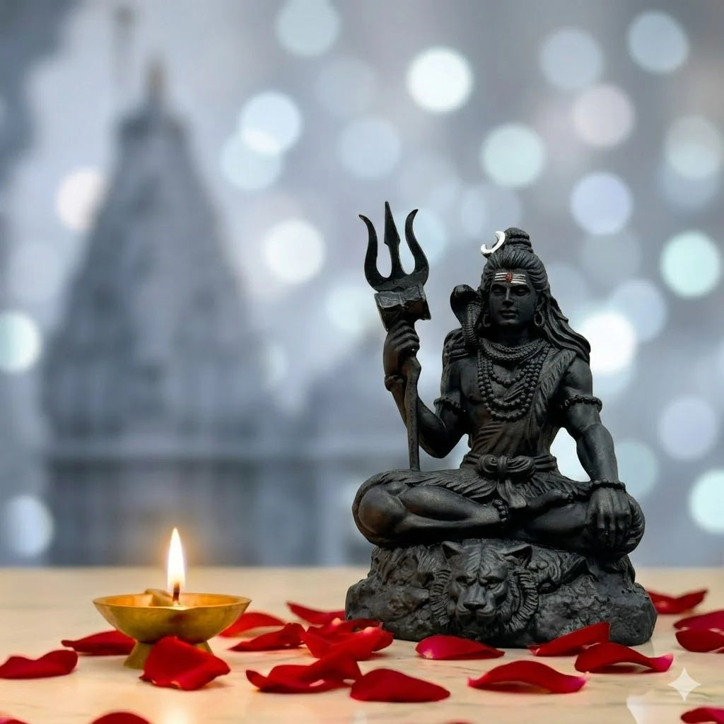 Drive Safely With Bholenath Shiva Idol | Free Panch Mukhi Rudraksha