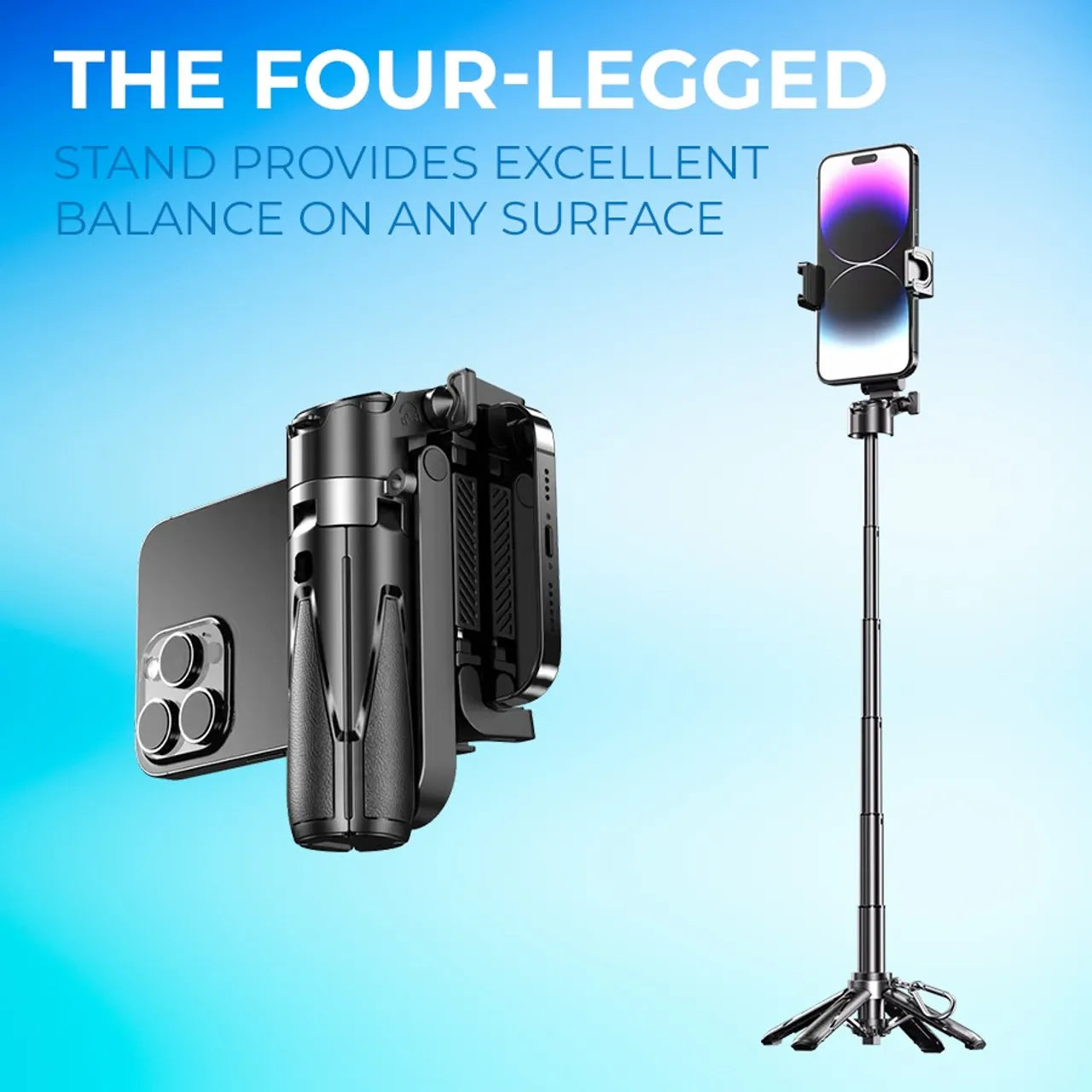 🔥 MagicGrip Pro – Compact 3-in-1 Selfie Stick Tripod with Remote